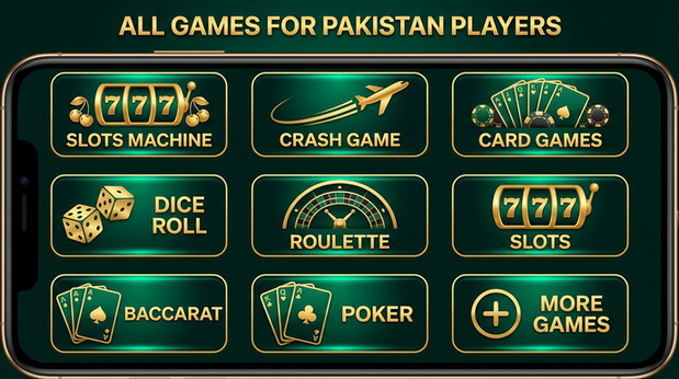 Main screen of slotspk games page for PK players - available 24/7 across Pakistan